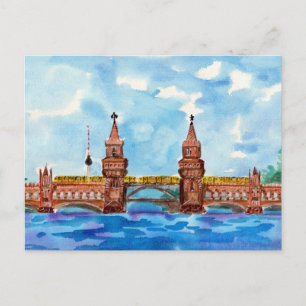 Oberbaum Bridge Berlin Postcard