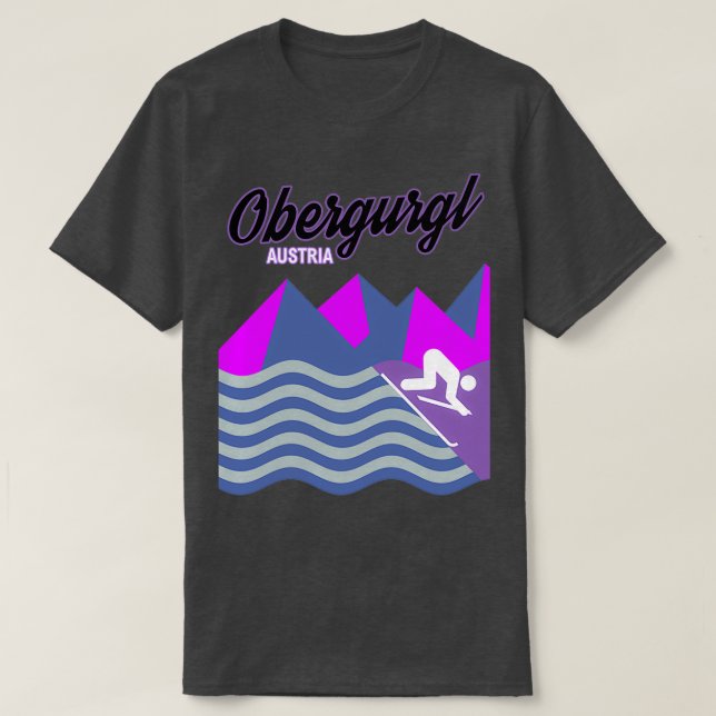 Obergurgl Austria Ski Resort Snowboard Snowboardin T-Shirt (Design Front)