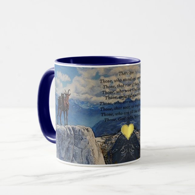 Oberhalsi Pack Goat in Idaho Mountains/cartooned   Mug (Front Left)