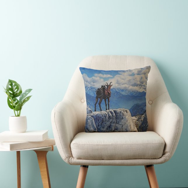 Oberhalsi, pack goat in the mountains cushion (Chair)