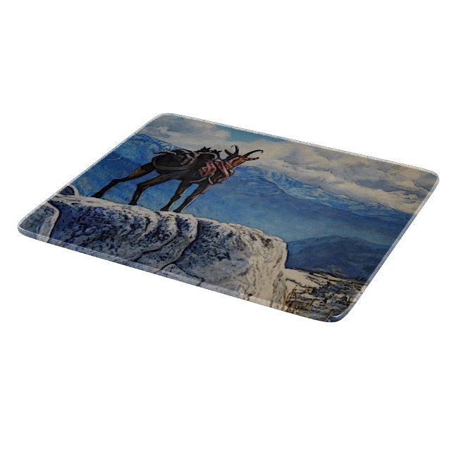 Oberhalsi, pack goat in the mountains cutting board (Corner)