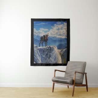 Oberhalsi, pack goat in the mountains tapestry