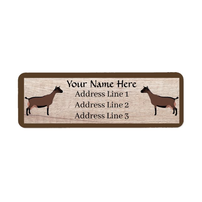 Oberhasli Dairy Goat Herd Return Address Label (Front)