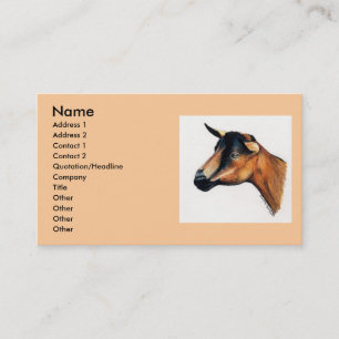 "Oberhasli Goat" Animal Art Business Card