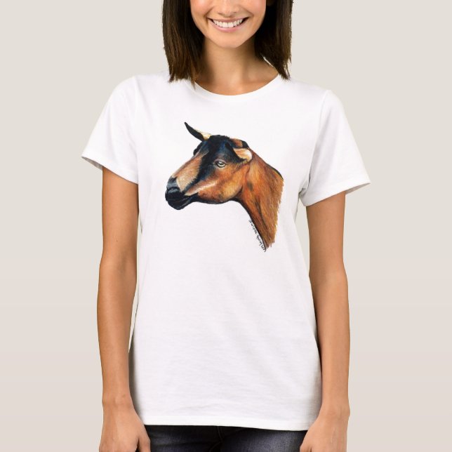 Oberhasli Goat Art Shirt (Front)