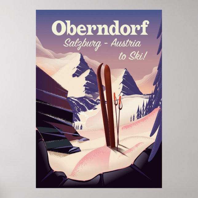 Oberndorf,Salzburg,Austria, ski poster (Front)