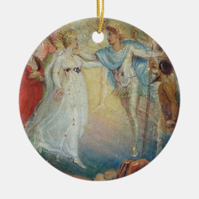Oberon and Titania from 'A Midsummer Night's Dream Ceramic Tree Decoration (Front)