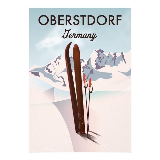 Oberstdorf Germany ski art. Photo Print (Front)