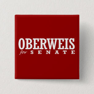 OBERWEIS FOR SENATE 2014 15 CM SQUARE BADGE