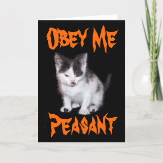 Obey Me Peasant Holiday Card