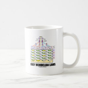 Obey Mendelian Laws (Dihybrid Cross Peas) Coffee Mug