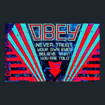 Obey! Poster<br><div class="desc">This is a digitalised work of art taken from a photograph of a mural painted on the side of a building in san Diego by that artist about whom there is controversy because he lied about his artwork for the Obama poster. We were tempted to call this "Do Unto Others"...</div>