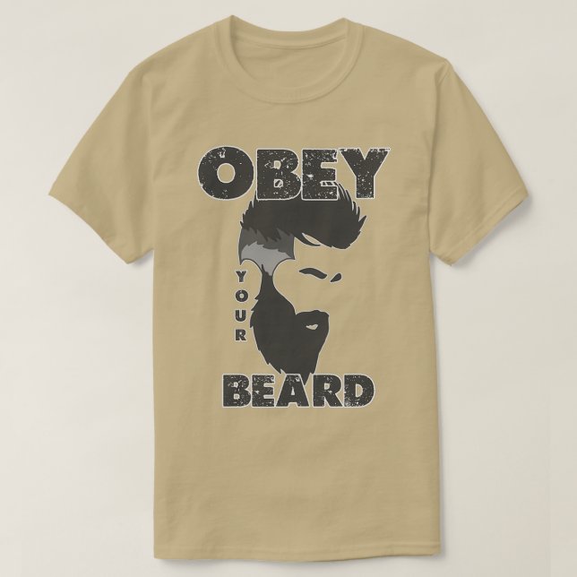 Obey the Beard Beardo Design T-Shirt (Design Front)