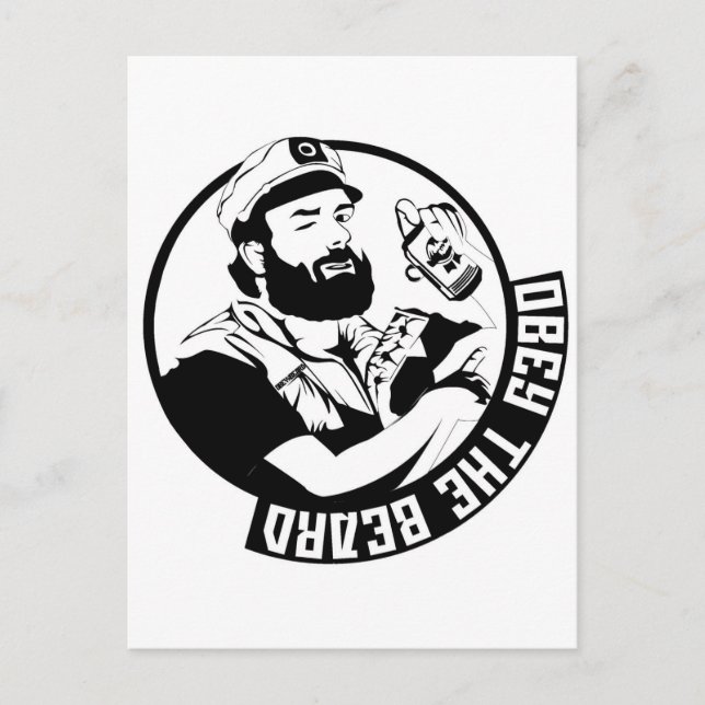 Obey the Beard Postcard (Front)