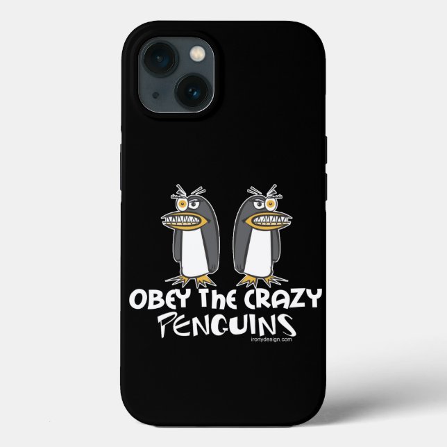 Obey The Crazy Penguins Case-Mate iPhone Case (Back)
