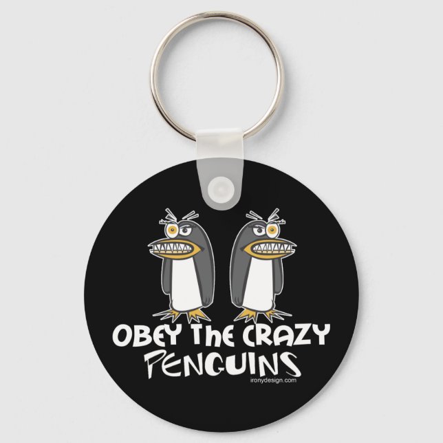 Obey The Crazy Penguins Keychains (Front)