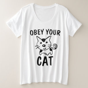 OBEY YOUR CAT, Funny T-Shirts