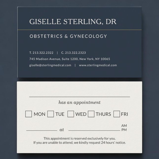 OBGYN Doctor Office Appointment Reminder Card (Creator Uploaded)
