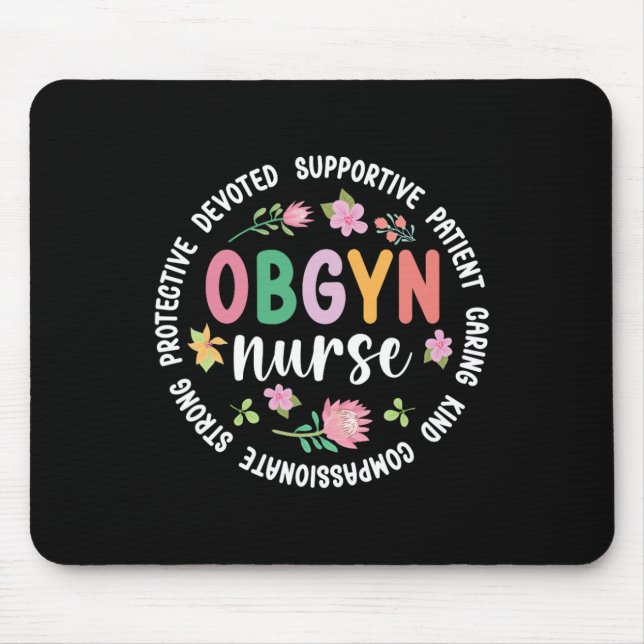 Obgyn Nurse Appreciation Circle Obgyn Nurse Obgyn  Mouse Pad (Front)