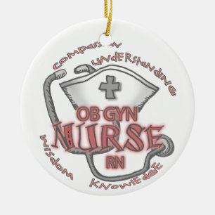 ObGyn Nurse Axiom Ceramic Tree Decoration