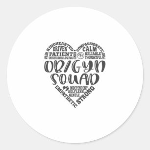 OBGYN, OB-GYN, ob gyn, obstetrician Classic Round Sticker