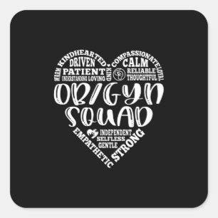 OBGYN, OB-GYN, ob gyn, obstetrician Square Sticker