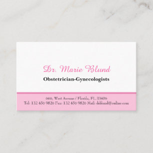 OBGYN Obstetrician Gynaecologists Doctor Physician Business Card