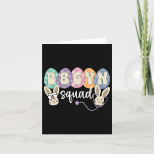 Obgyn Squad Eggs Easter Obstetrician Gynaecologist Card