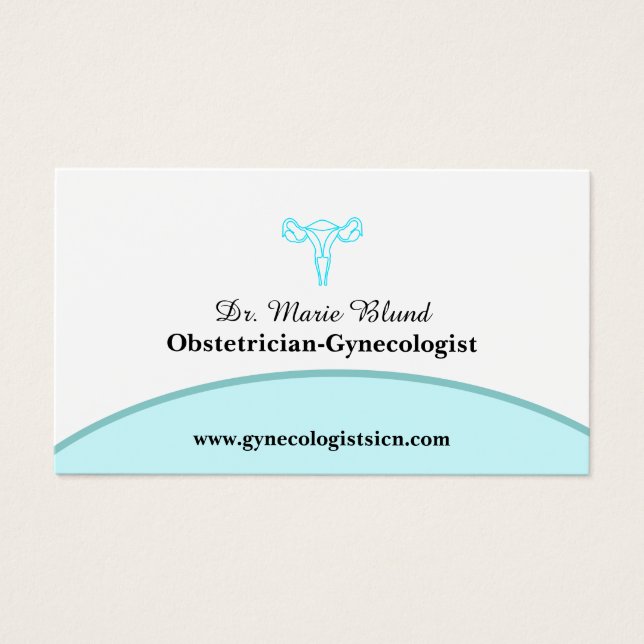 OBGYN Teal Modern Elegant w/ QR code (Front)