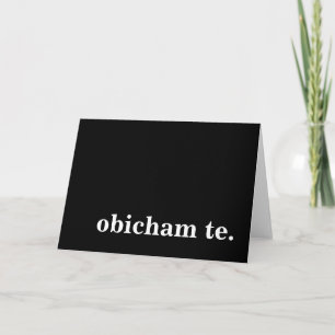 obicham te. holiday card