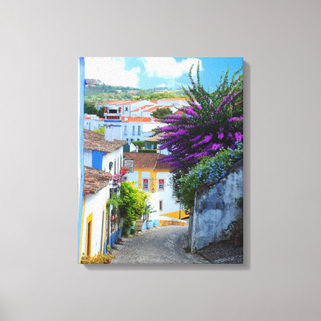 Obidos Flowers Canvas Print (Front)