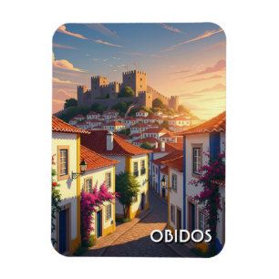Obidos Portugal Travel Magnet
