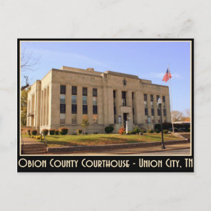 Obion County Courthouse - Union City, TN Postcard