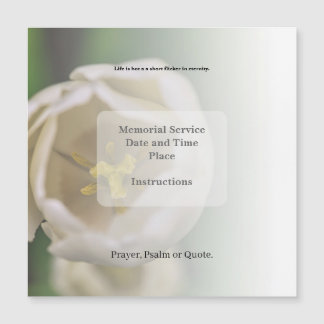 Obituary, Funeral Invitation