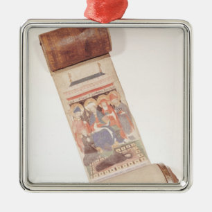 Obituary scroll, 1406 metal tree decoration