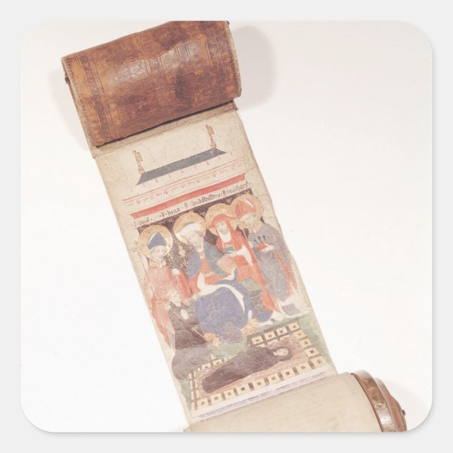 Obituary scroll, 1406 square sticker (Front)