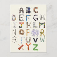 Object Alphabet Postcard | Back to School ABC Art