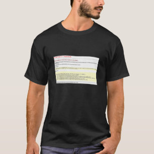 Object Not Set To Instance Of An Object Error T-Shirt
