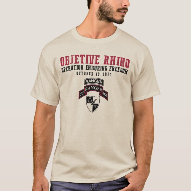 Objective Rhino: Operation Enduring Freedom 2001 T-Shirt (Front)