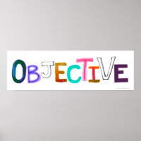 Objective word art rational fair legal unbiased