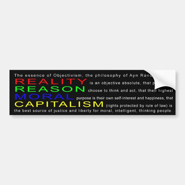 Objectivism Bumper Sticker (Front)