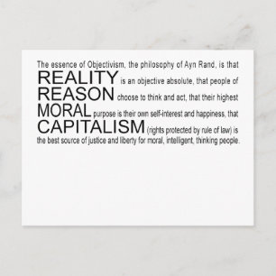 Objectivism Postcard