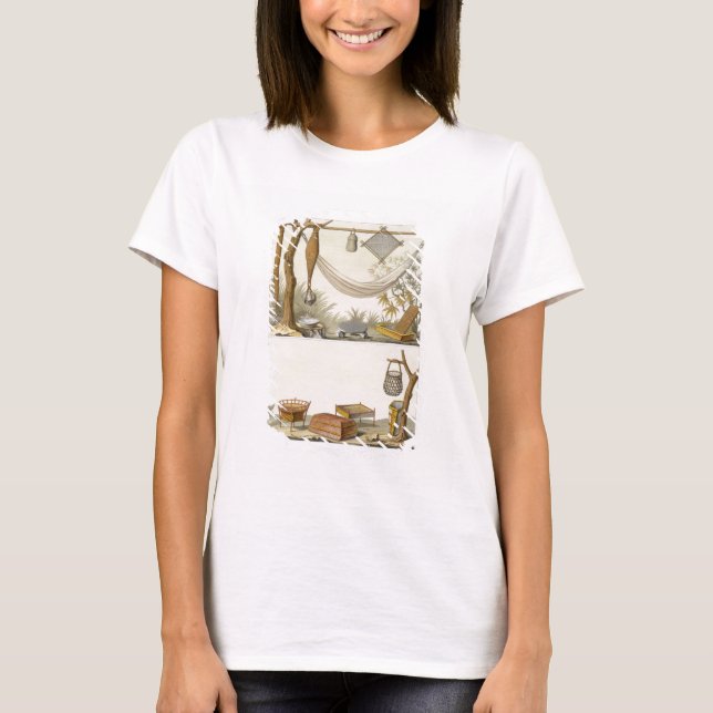 Objects belonging to Indians (color engraving) T-Shirt (Front)