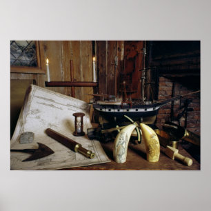 Objects from a Nineteenth Century Captain's Desk Poster
