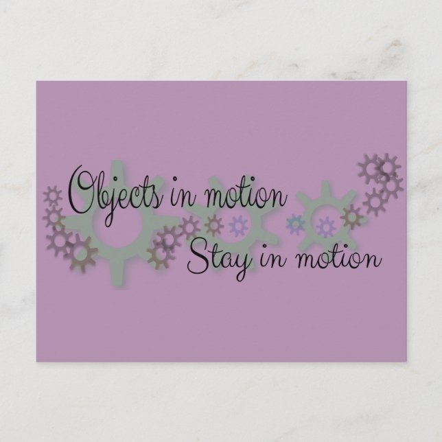 Objects in Motion Postcard (Front)