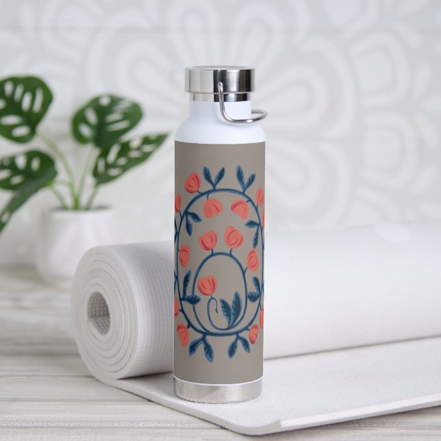 objet_17_a swan in flowers water bottle (Yoga)