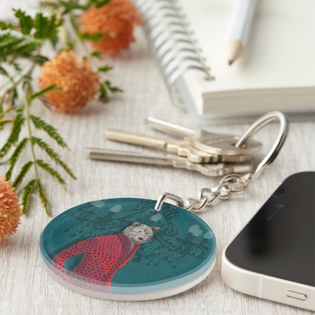 objet_18_un homme_2 acrylic key ring (Front Right)