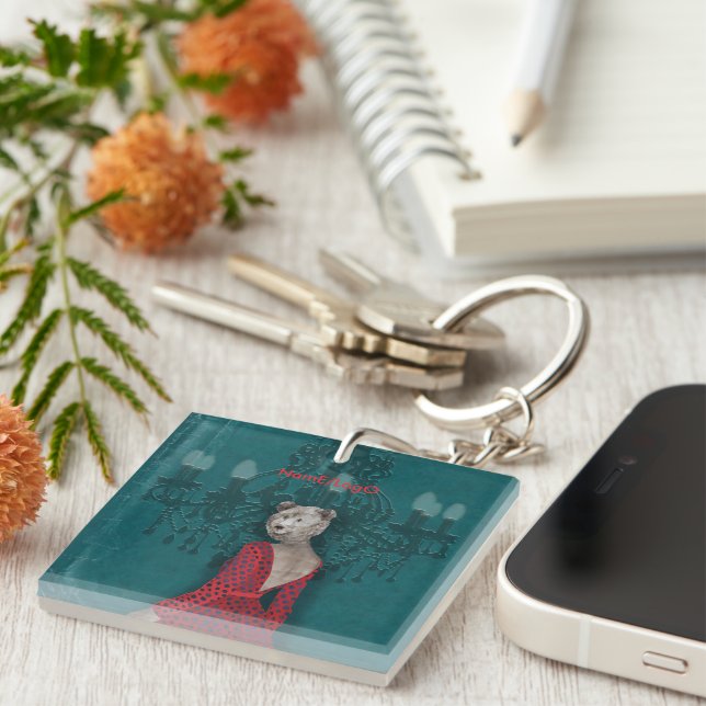 objet_19_une femme_2 acrylic key ring (Front Right)