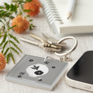 objet_22_camellia,bird and pottery acrylic key ring