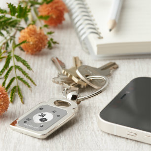 objet_22_camellia,bird and pottery metal key ring